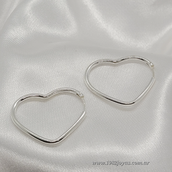 Aros argollas en forma best sale de corazon